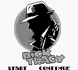 Dick Tracy title screen for GameBoy
